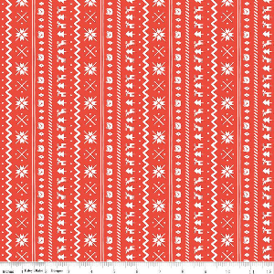 From Riley Blake Flannel Northern Lights Fair Isle Red